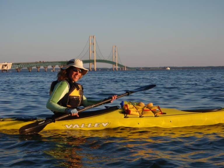 Kayaking Under the Mackinac Bridge and Through the Straits of Mackinaw